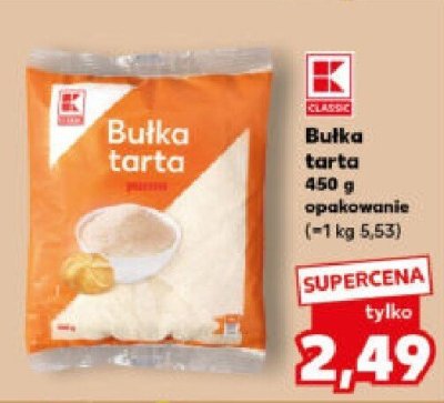 Bułka tarta 450g promocja w Kaufland