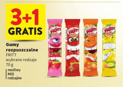 Gumy rozpuszczalne FRITT wybrane rodzaje promocja w Intermarche