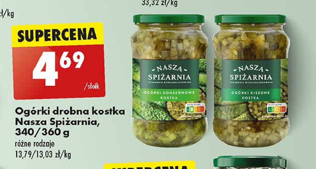 Ogórki konserwowe kostka Nasza spiżarnia promocja