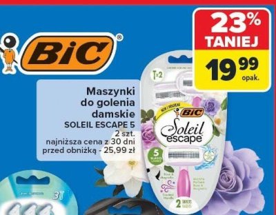Maszynki do golenia damskie BIC Soleil Escape 5 promocja w Carrefour