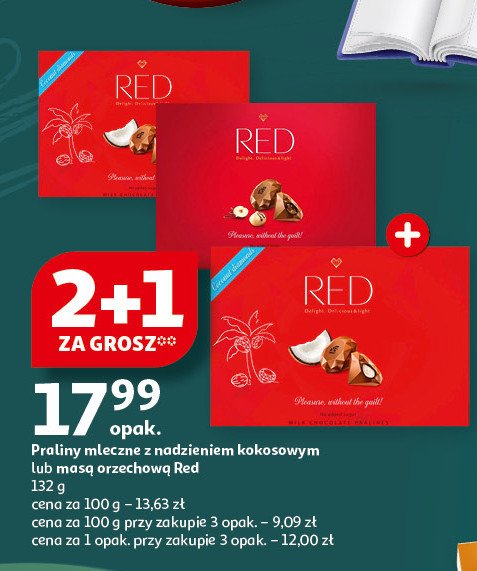 Praliny z czekolady mlecznej z nadzieniem kokosowym Red promocja