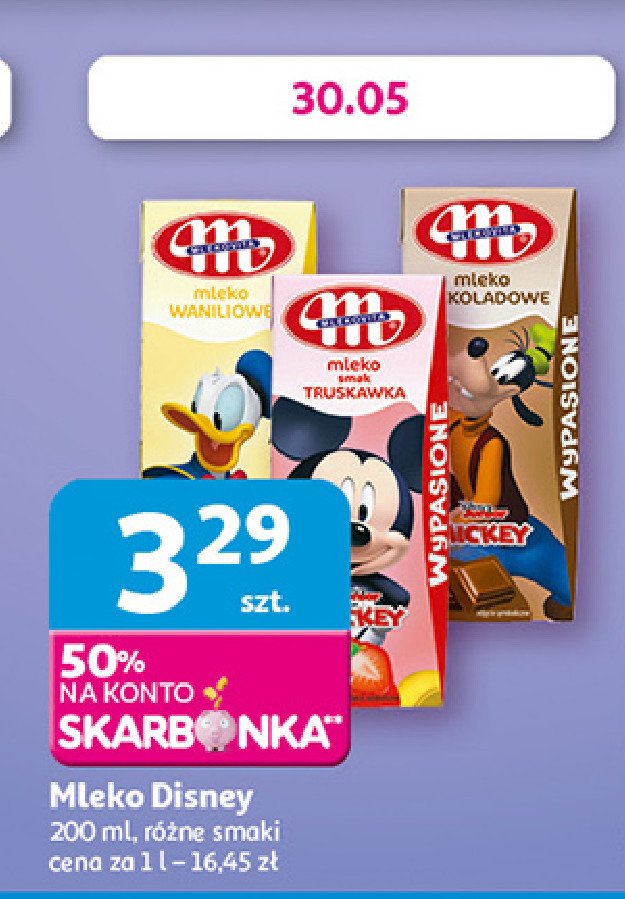 Mleko czekoladowe Mlekovita promocja w Auchan