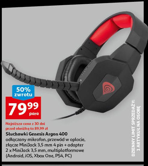 Słuchawki argon 400 Genesis promocja