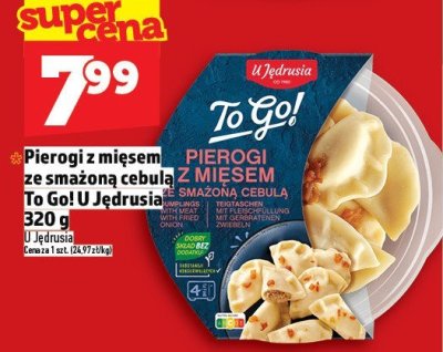 Pierogi z mięsem ze smażoną cebulą To Go! U Jędrusia 320 g promocja w TOPAZ