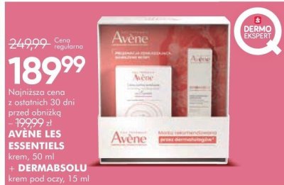 AVENE LES ESSENTIELS krem 50 ml + DERMABSOLU krem pod oczy 15 ml promocja w Super-Pharm