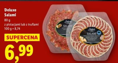 Salami Deluxe z pistacjami  promocja w Lidl