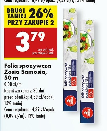 Folia spo偶ywcza 50 m Zosia samosia promocja