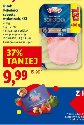 Polędwica sopocka Pikok w plastrach XXL promocja w Lidl