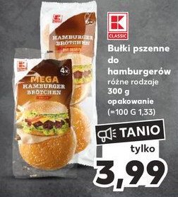 Bułki pszenne hamburger mega K-classic promocja