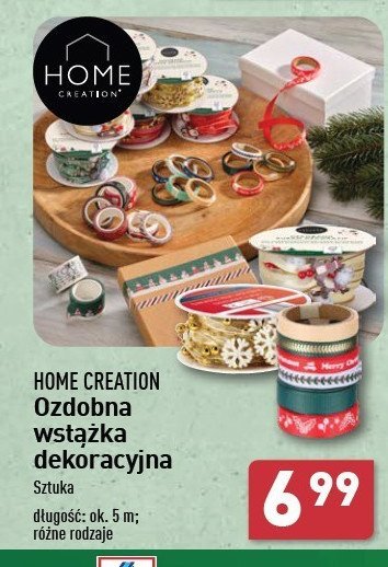 Wstążka dekoracyjna 5 m Home creation promocja w Aldi