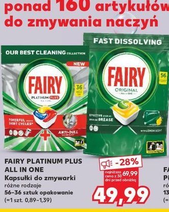 Tabletki do zmywarki lemon Fairy platinum plus promocja