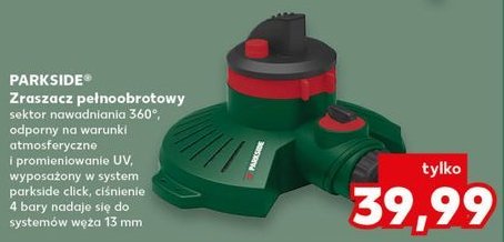 Zraszacz pełnoobrotowy Parkside promocja w Kaufland