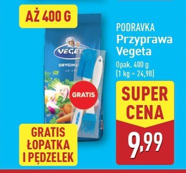 Przyprawa do potraw + pędzelek i łopatka Vegeta promocja w Aldi