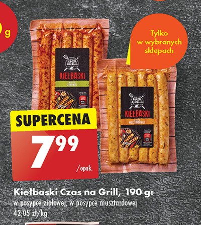 Kiełbaski w posypce ziołowej Czas na grill promocja