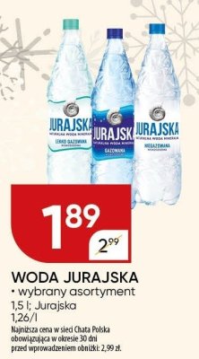 Woda Jurajska wybrany asortyment promocja w Chata Polska