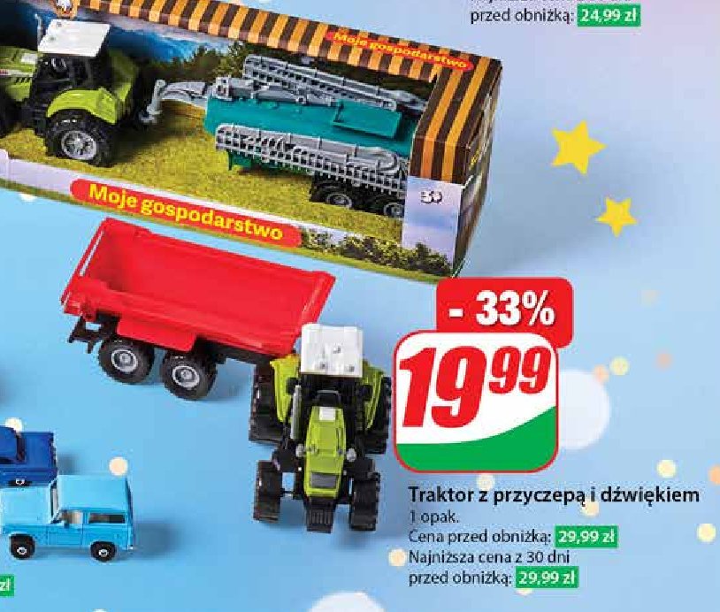 Traktor z przyczepą i dźwiękiem promocja w Dino