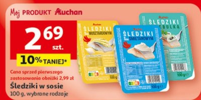 Śledźiki w sosie promocja w Auchan
