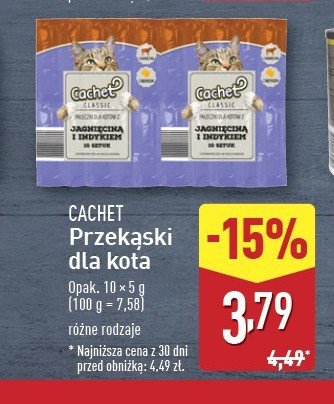 Przekąski z jagnięciną i indykiem Cachet promocja w Aldi