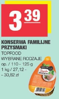 Konserwa familijne przysmaki Topfood promocja w SPAR