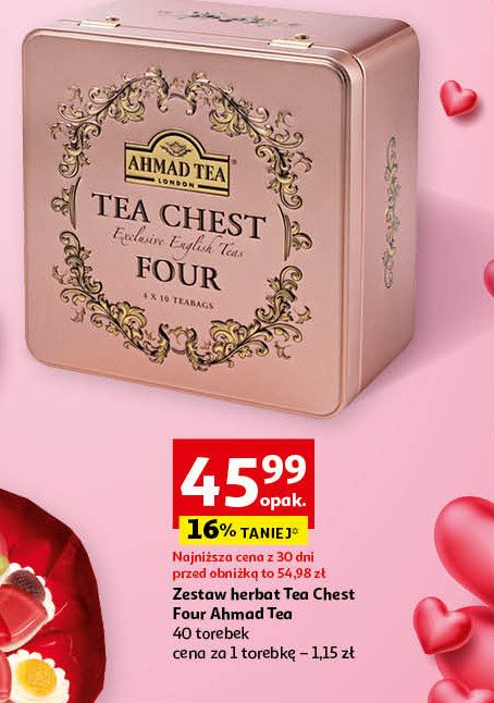 Herbata w puszce Ahmad tea chest four promocja