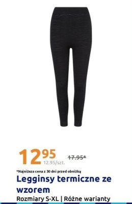 Legginsy termiczne ze wzorem Rozmiary S-XL | Różne warianty promocja w Action