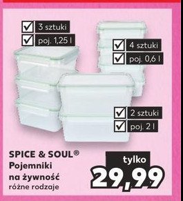 Pojemniki na żywność 600 ml Spice&soul promocja