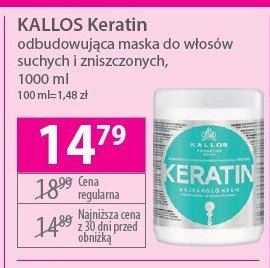 Maska do włosów Kallos Keratin promocja