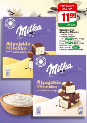 Alpejskie Mleczko o smaku śmietankowym promocja w Dino