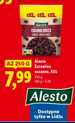 Żurawina Alesto Żurawina suszona, XXL promocja w Lidl