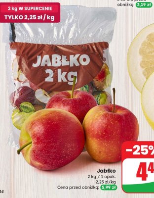 Jabłko 2 kg promocja w Dino