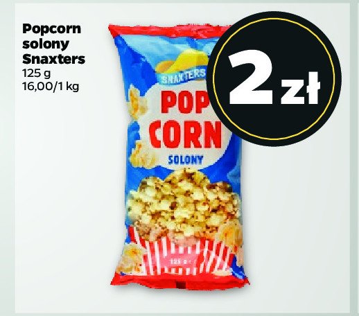 Popcorn solony Snaxters promocja