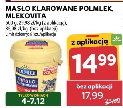 Masło klarowane Polmlek, Mlekovita promocja w Stokrotka