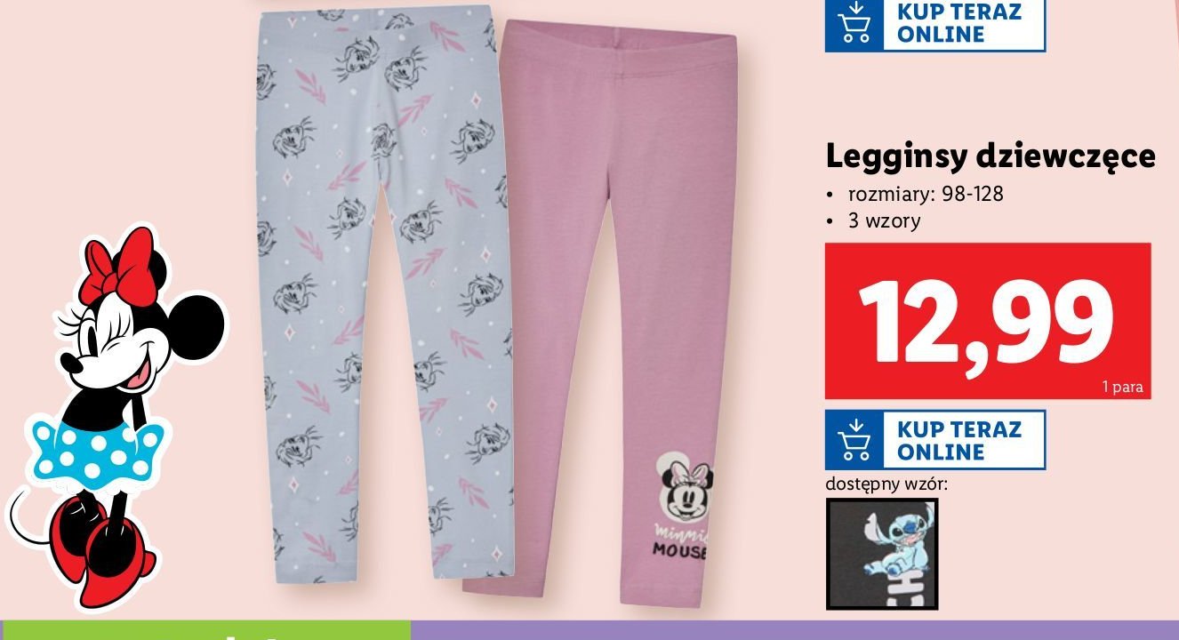 Legginsy dziewczęce 98-128 Lupilu promocja w Lidl