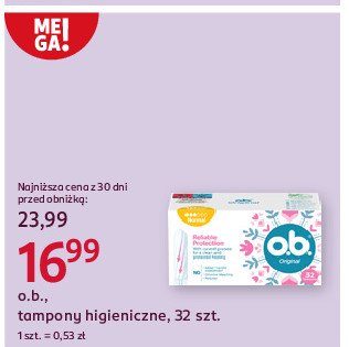 Tampony normal O.b. promocja w Rossmann