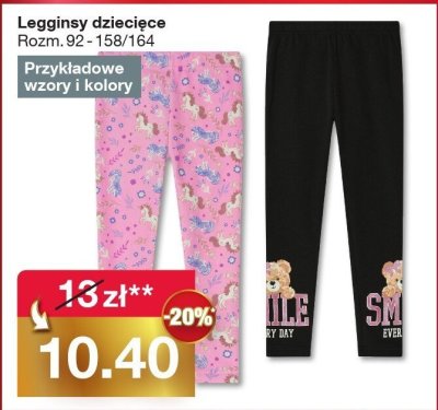 Legginsy dziecięce, Rozm. 92-158/164 promocja w Woolworth