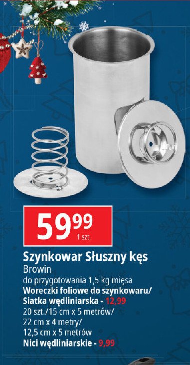 Siatka wędliniarska 22 cm x 4 m Browin promocja