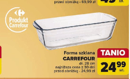 Forma szklana 28 cm Carrefour promocja