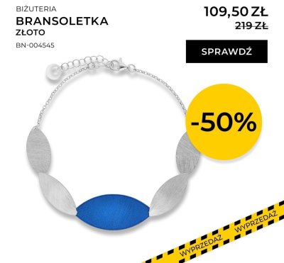 Bransoletka złoto promocja w Briju