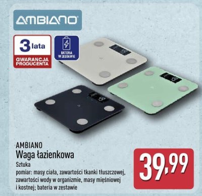Waga łazienkowa AMBIANO promocja w Aldi