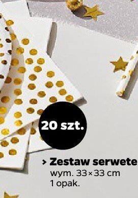 Zestaw serwetek 33x33 cm, 20 szt. promocja w Netto