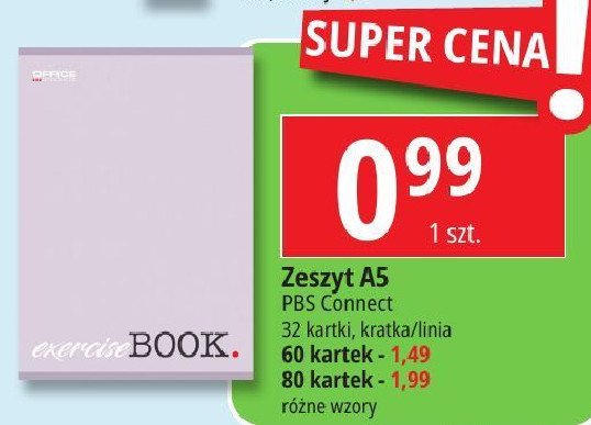 Zeszyt a5/80k. linia Office products promocja