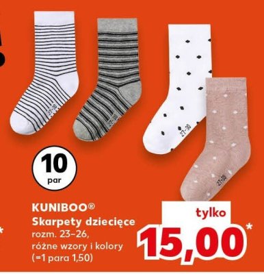Skarpety dziecięce, różne wzory i kolory promocja w Kaufland