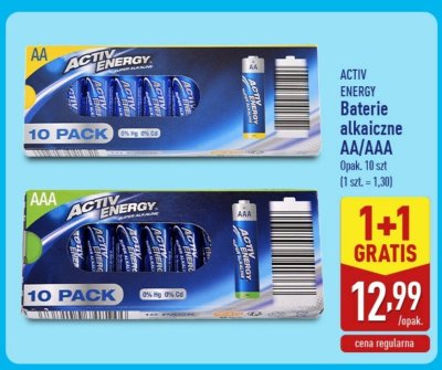 Baterie alkaiczne AAA 10 szt. promocja w Aldi