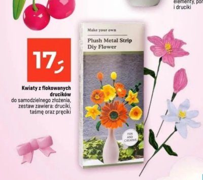 Zestaw DIY Kwiaty z flokowanych drucików do samodzielnego złożenia Plush Metal Strip Diy Flower promocja w Dealz