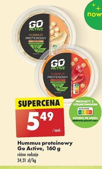 Hummus proteinowy paprykowy Go active promocja