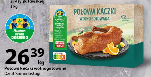 Połowa kaczki wolno gotowana Auchan pewni dobrego promocja