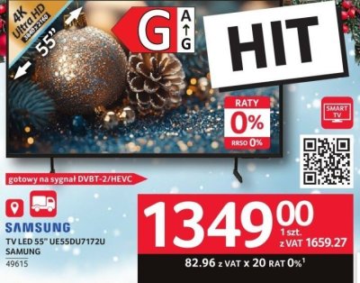 Telewizor Samsung 55" UE55DU7172U promocja w Selgros