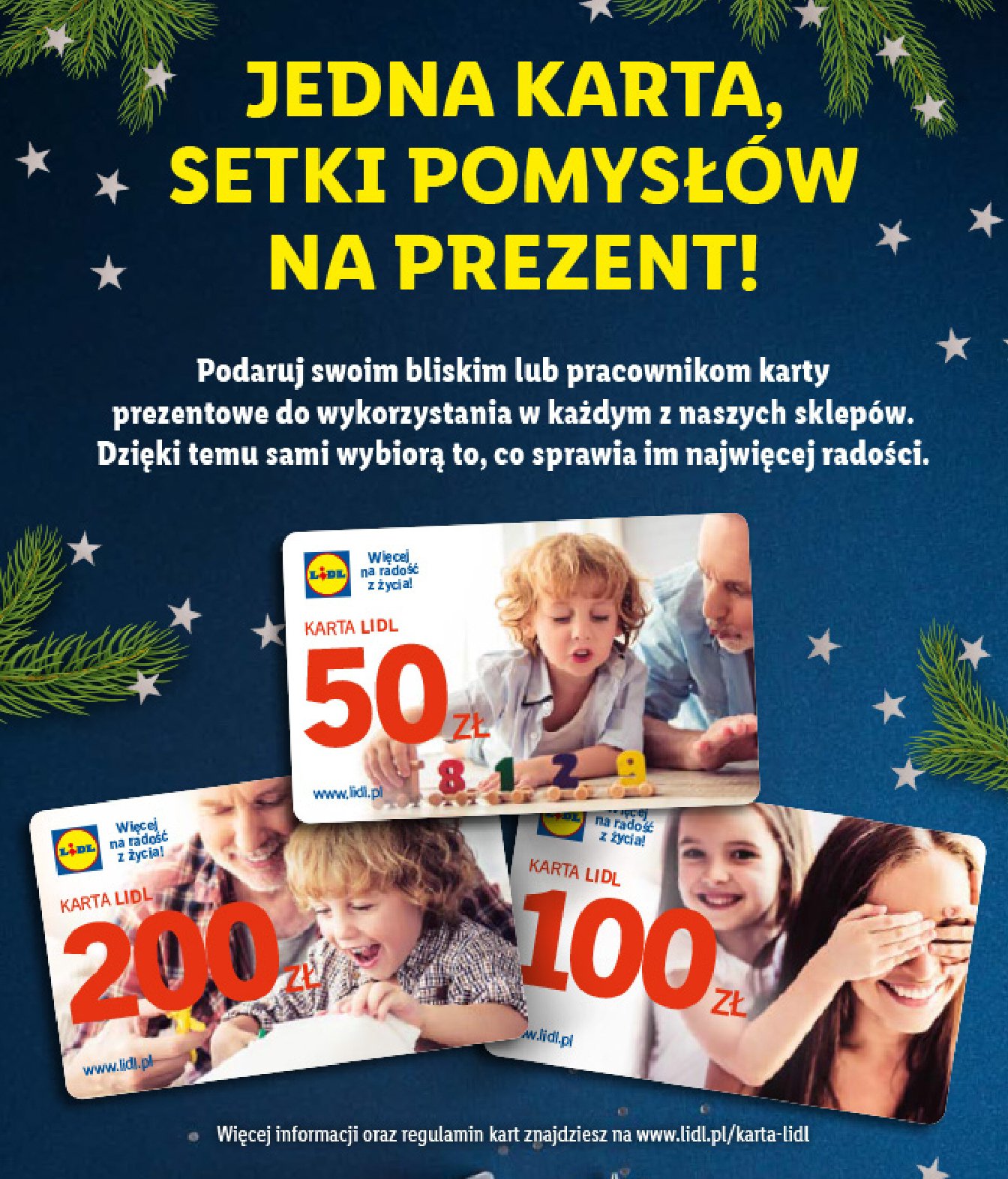 Karta prezentowa 50 z艂 Lidl promocja