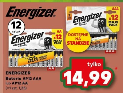 Baterie ENERGIZER Alkaline AP12 AAA lub AP12 AA promocja w Kaufland