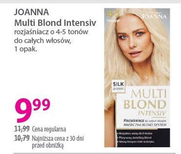 Rozjaśniacz do włosów intensiv 4-5 tonów Joanna multi blond promocja w Hebe